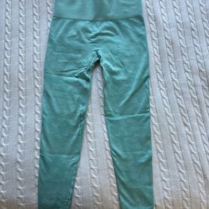 Gymshark camo leggings (aqua)